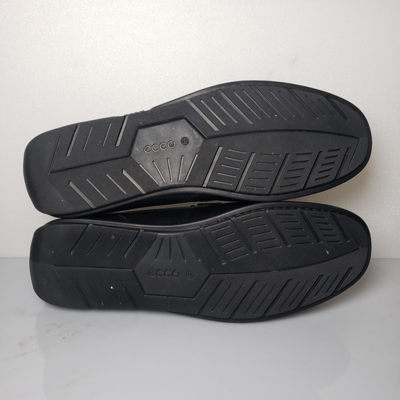 Ecco Men's Classic Moc Black Leather Slip On Loafer Driving Shoes Size 12EW - Picture 15 of 15